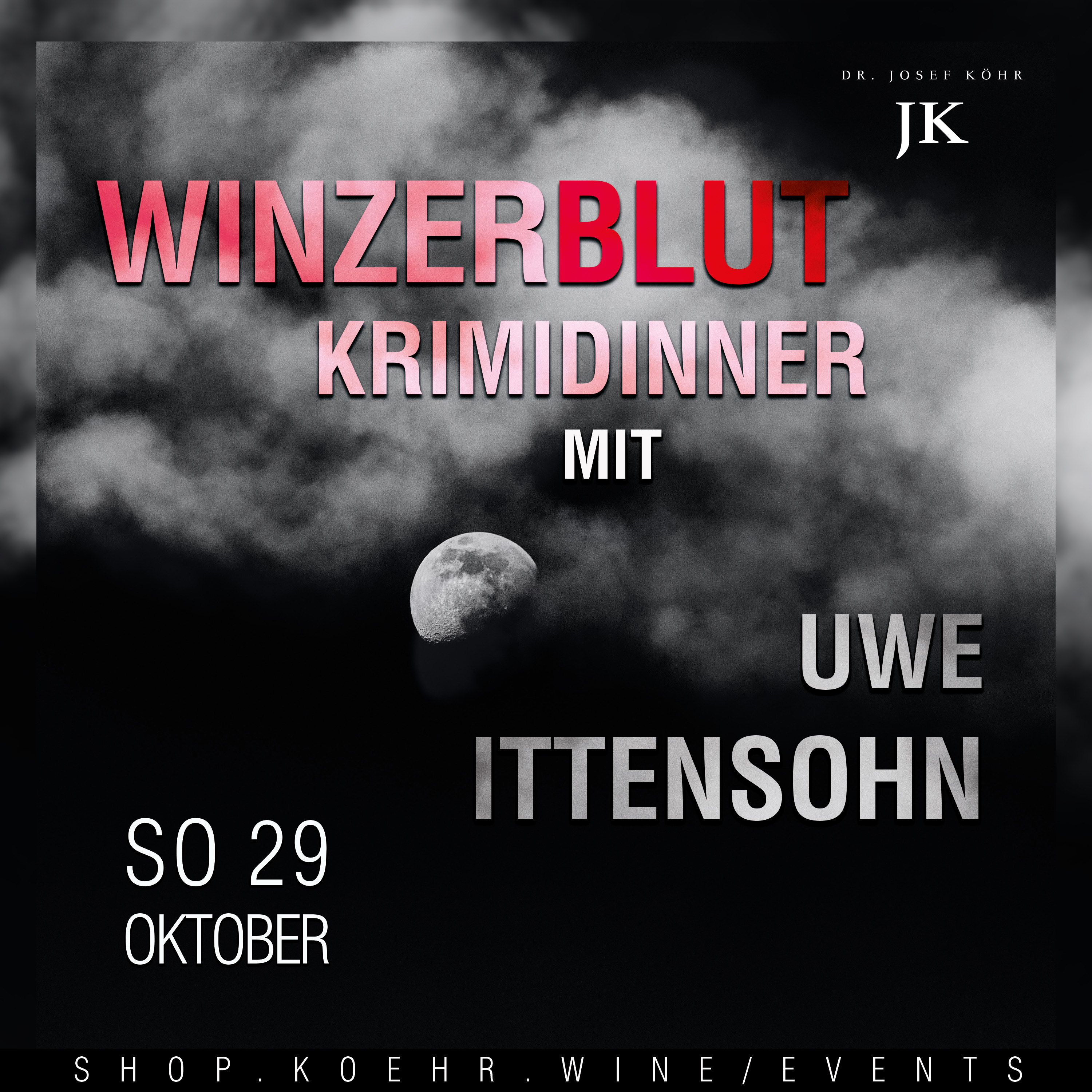 Winzerblut – Krimidinner mit Uwe Ittensohn am 29. Oktober